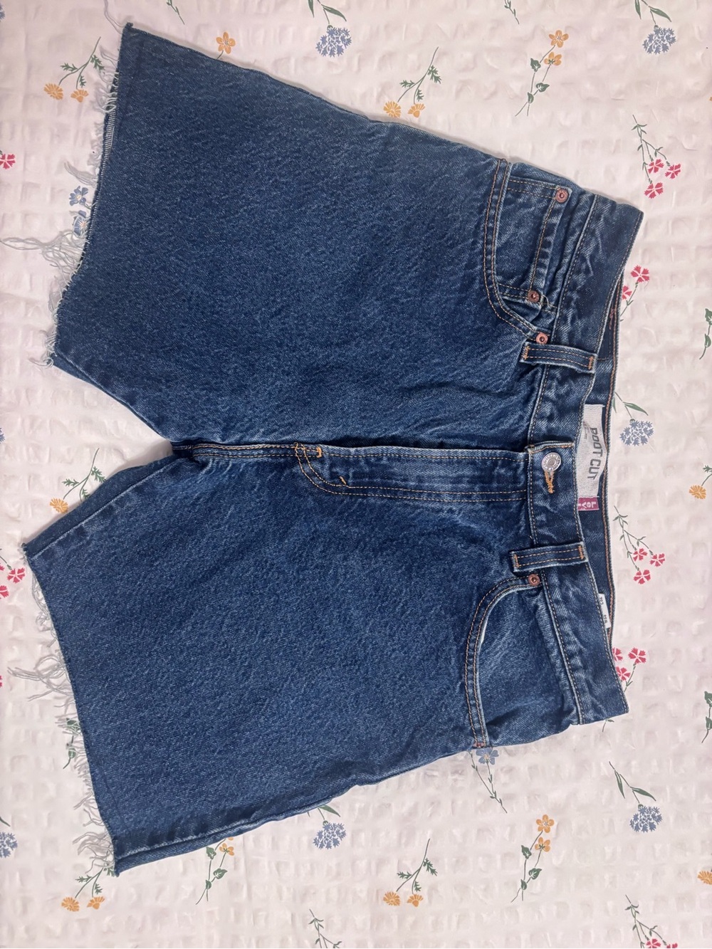 Levi's Dark Blue Denim Reworked Jean shorts  W33
